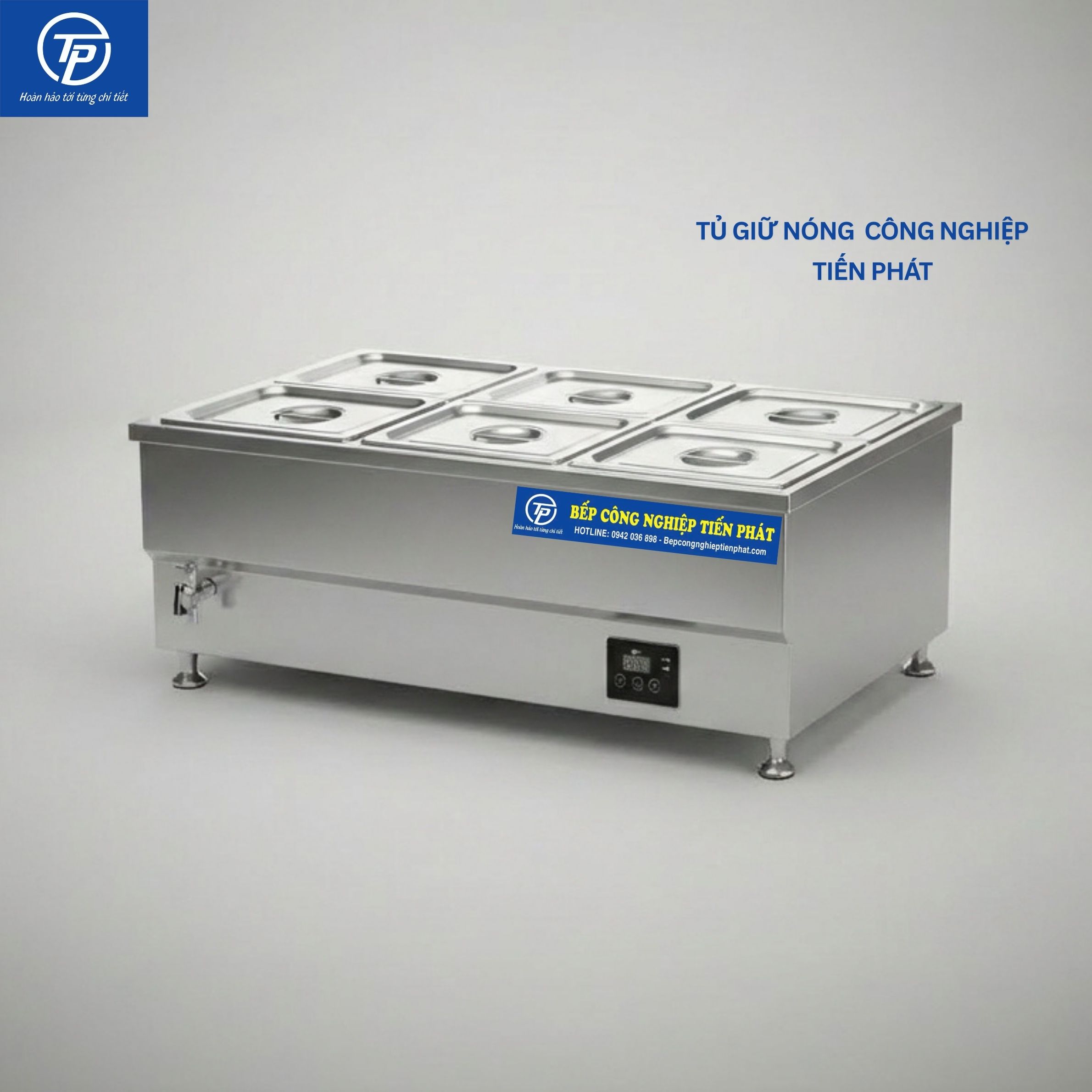 Tủ Giữ Nóng Thức Ăn 6 Khay Để Bàn